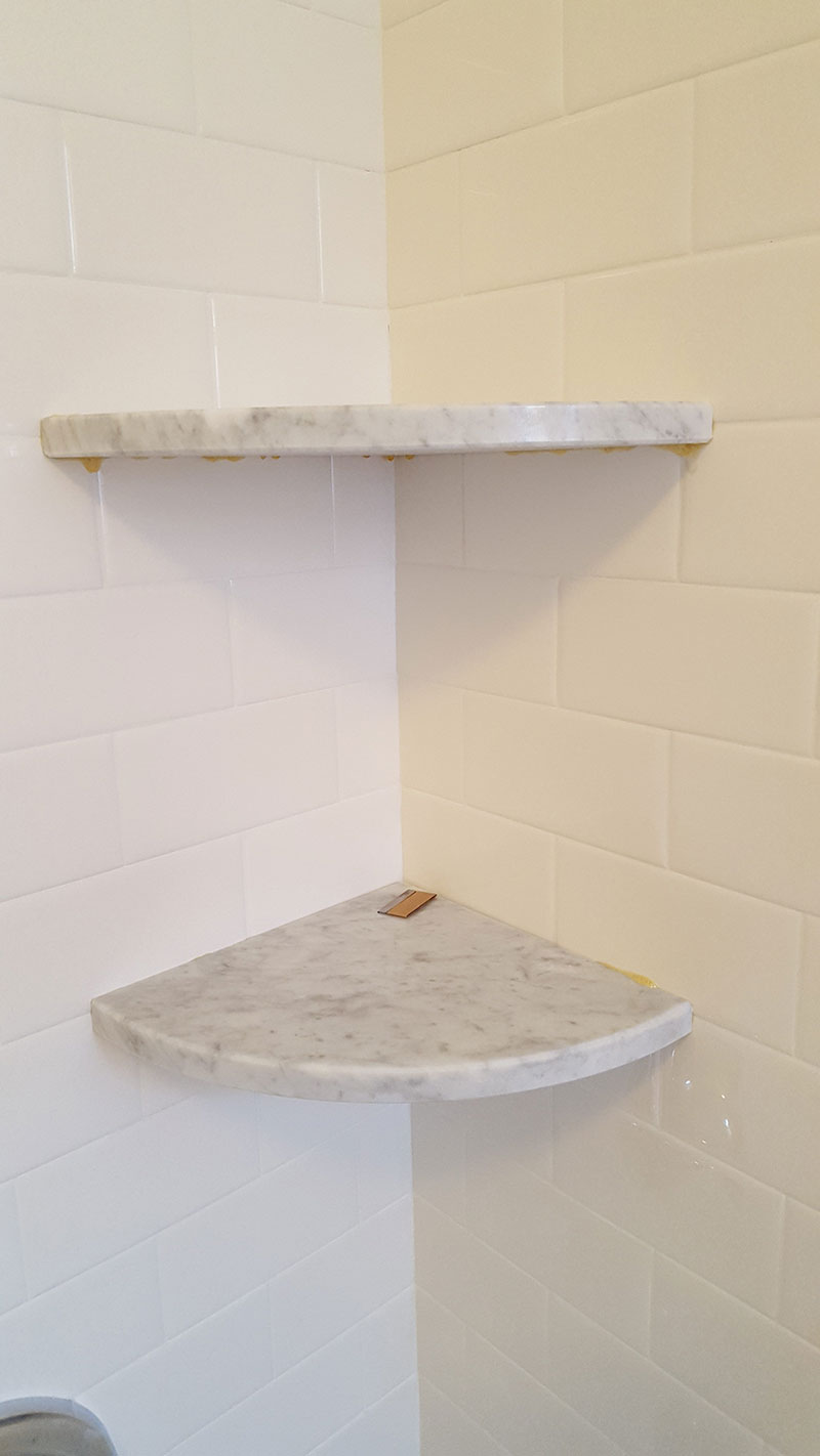 corner tile shelf