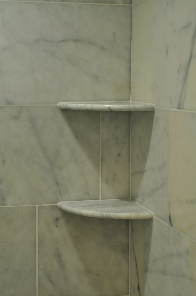 Install Tile Shower Accessories Shelves, Can You Add Shelves To A Tiled Shower