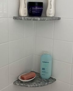 Stylish and Sturdy Shampoo Shelf for Tile Shower from GoShelf