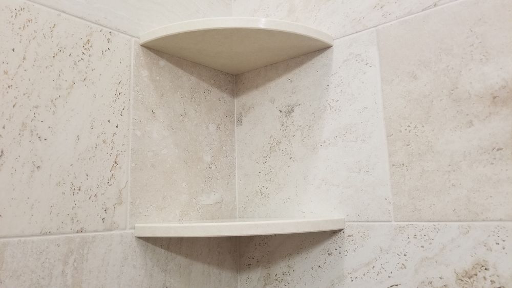 Ceramic Corner Shower Caddy Shelf The, Shower Shelves Tile