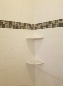 Ceramic Wall Mounted Corner Shelf for Shower | GoShelf