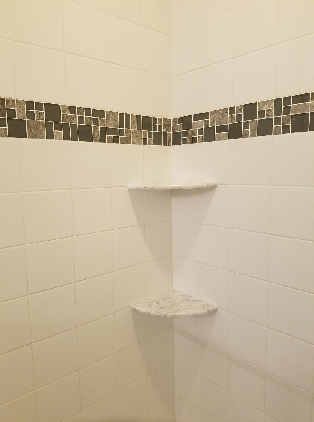 Ceramic Wall Mounted Corner Shelf for Shower