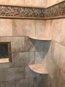 GoShelf: Shower Corner Shelves Built In To Your Existing Tile!