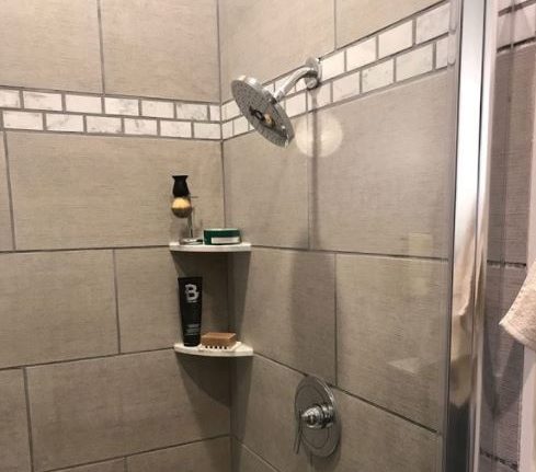 Need A Shampoo Holder For Tiled Shower, How To Build Shelves In Tile Shower