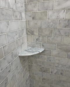 tiled shower shelf insert