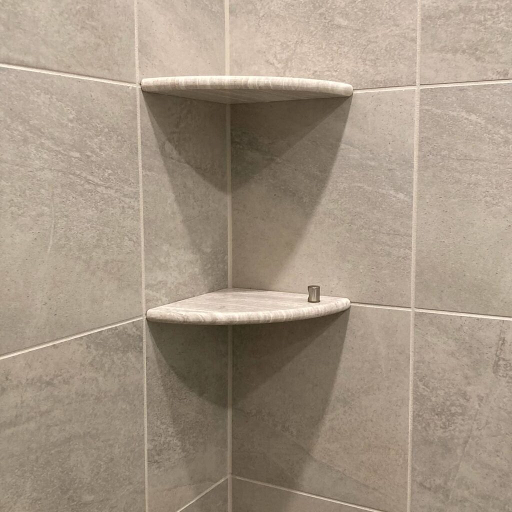 GoShelf: Shower Corner Shelves Built In To Your Existing Tile!