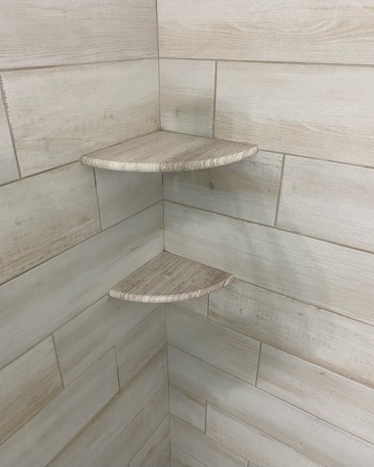 shower shelves for tile